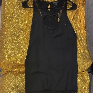 Express Black Lace Detail Camisole